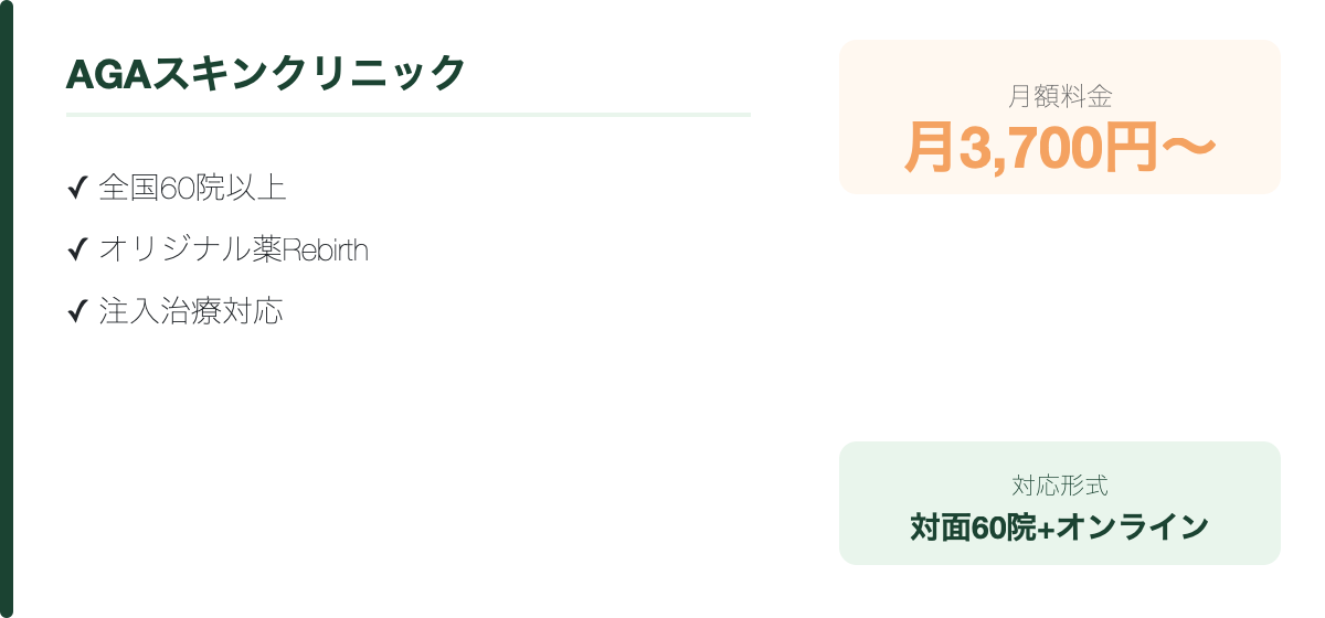 AGAスキンクリニックの特徴・料金まとめ