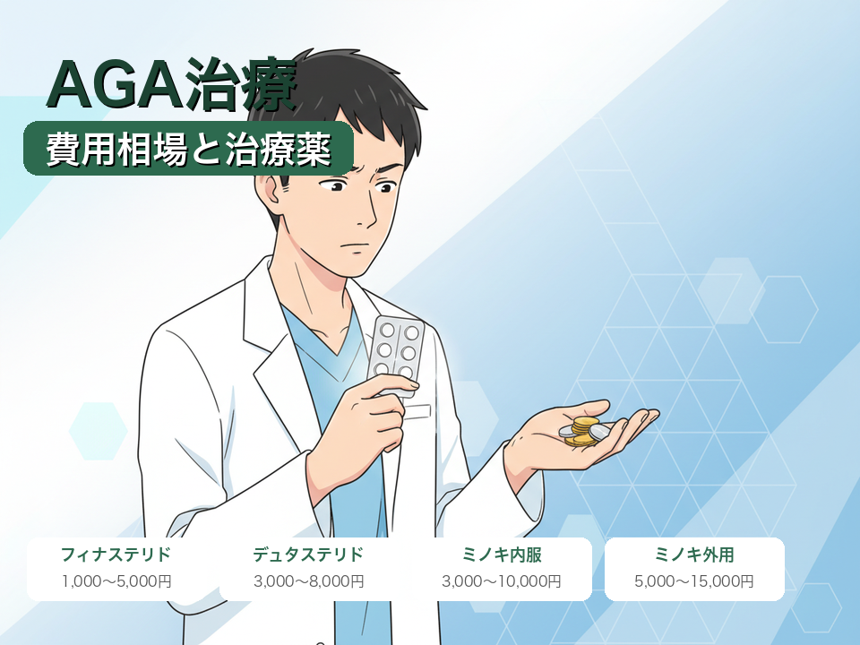 AGA治療の費用相場と治療薬別の月額目安