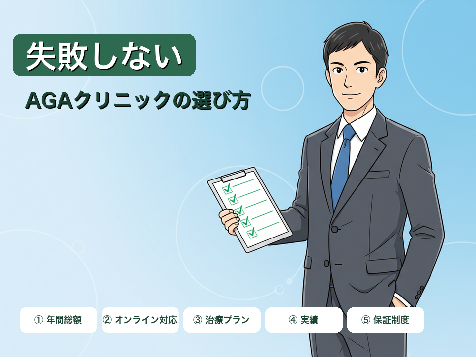 AGAクリニック失敗しない選び方5つのポイント